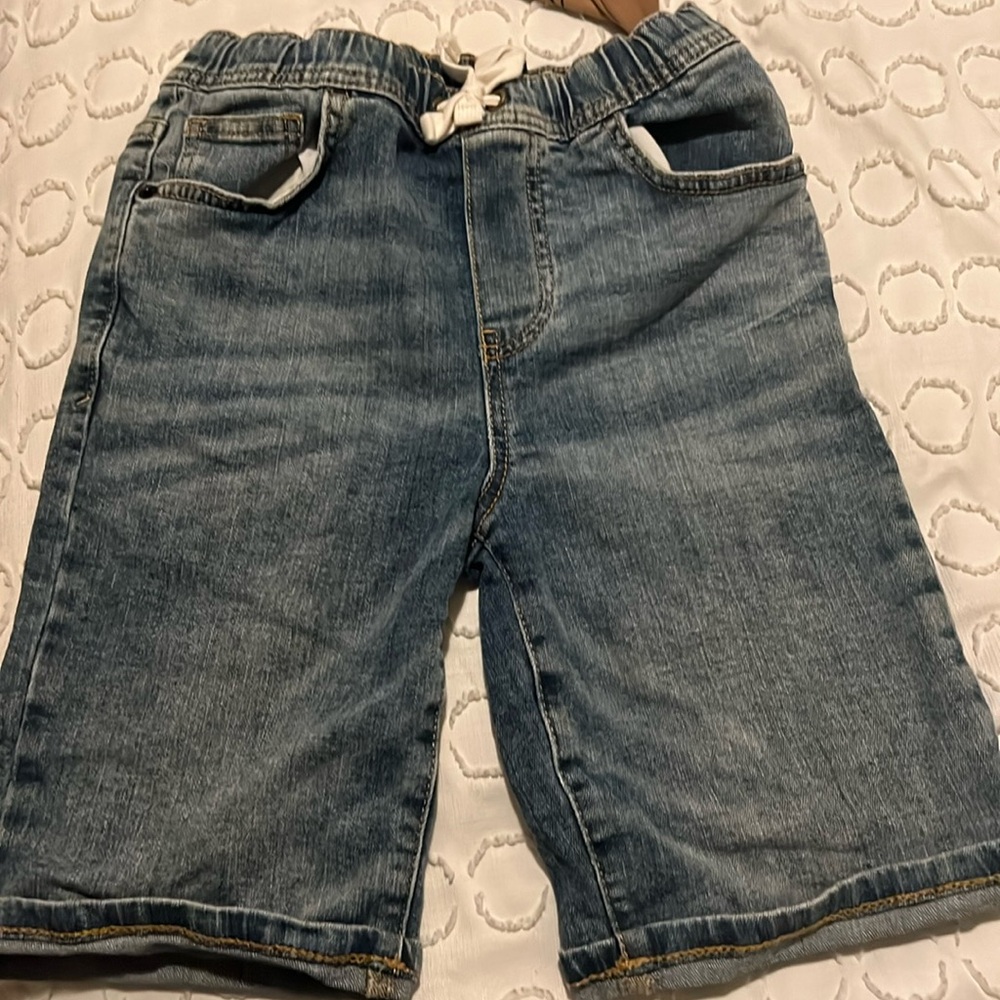 Boys denim blue jeans shorts size 10/12